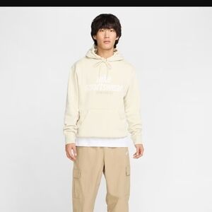 Nike Cream Pullover Hoodie with Front Logo